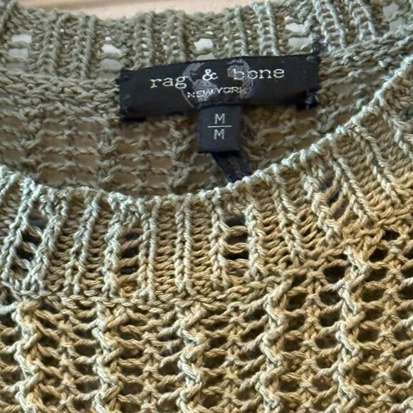 rag & bone | Riley Semisheer Knit Tank | Sage Green | Size: M - Picture 8 of 10